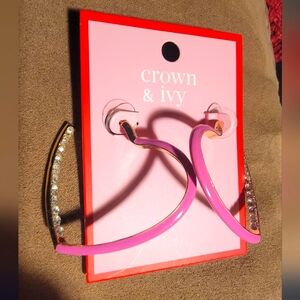 Heart Rhinestone Earrings